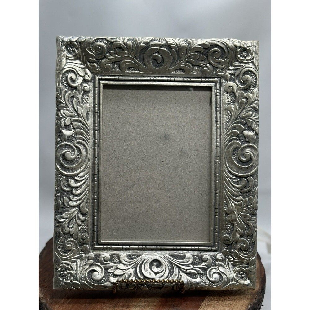 Hollywood Art Nouveau Heavy Silver Art Picture Frame Wedding